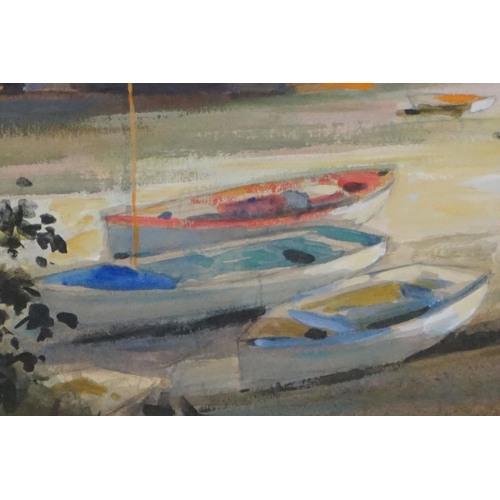 481 - Frank Duffield (Bristol Savages 1901 - 1982) Watercolour of Seaton, Devon (unsigned but written deta... 