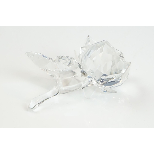 53 - Three Boxed Swarovski Crystal ornaments to include Rose (174596), Cockerel (247759) and Hedgehog, to... 