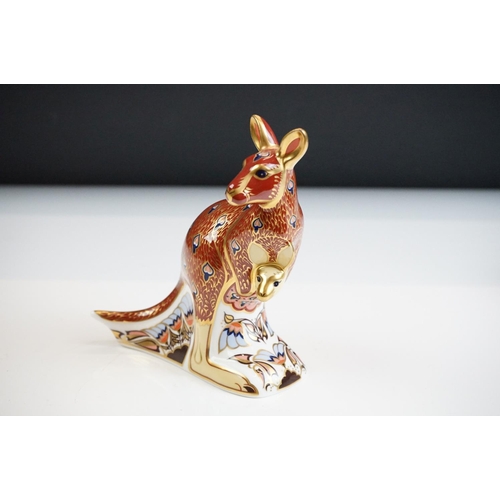 58 - Two Royal Crown Derby paperweights to include an Australian Collection Kangaroo (15cm high) and a Ko... 