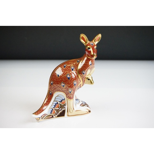 58 - Two Royal Crown Derby paperweights to include an Australian Collection Kangaroo (15cm high) and a Ko... 