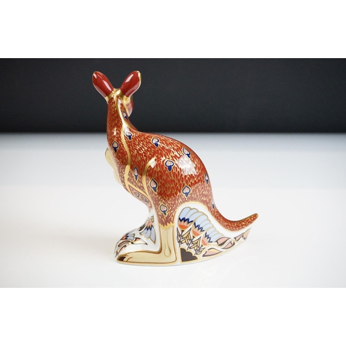 58 - Two Royal Crown Derby paperweights to include an Australian Collection Kangaroo (15cm high) and a Ko... 