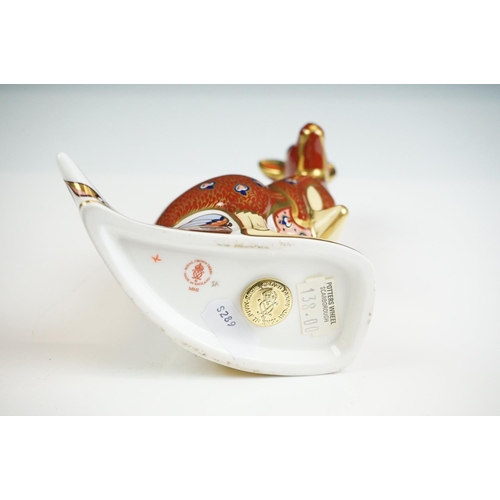 58 - Two Royal Crown Derby paperweights to include an Australian Collection Kangaroo (15cm high) and a Ko... 