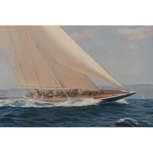 494 - Steven Dews (British b.1949) Signed Limited Edition Print titled to verso ' Endeavour and Valsheda r... 