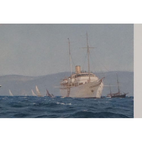 494 - Steven Dews (British b.1949) Signed Limited Edition Print titled to verso ' Endeavour and Valsheda r... 