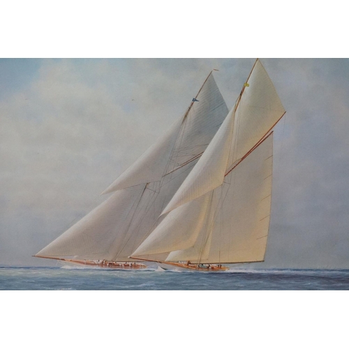 494 - Steven Dews (British b.1949) Signed Limited Edition Print titled to verso ' Endeavour and Valsheda r... 