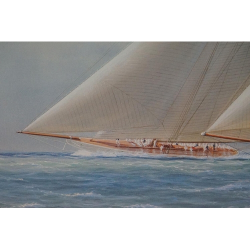 494 - Steven Dews (British b.1949) Signed Limited Edition Print titled to verso ' Endeavour and Valsheda r... 