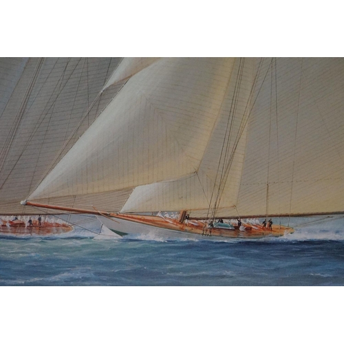 494 - Steven Dews (British b.1949) Signed Limited Edition Print titled to verso ' Endeavour and Valsheda r... 