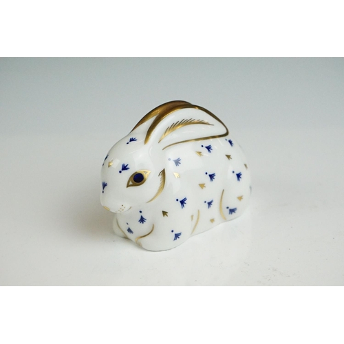 67A - Four Royal Crown Derby paperweights to include 2 x Sleeping Kittens (one 1st quality example with go... 