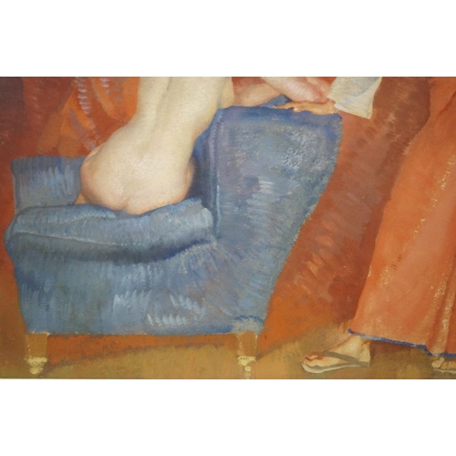 502 - Sir William Russell Flint RA PPRWA RSW (1880-1969) Gouache titled to verso ' Three Models ' circa 19... 