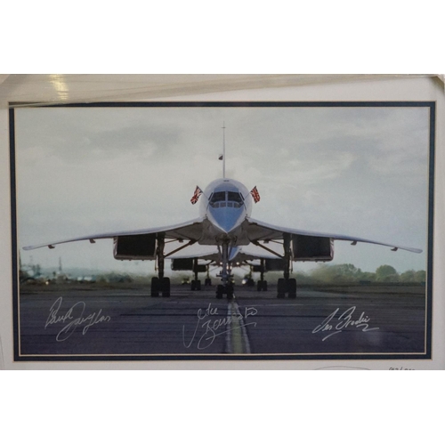 510 - Concorde - Limited Edition Photograph taken by Adrian Meredith titled ' The Four Concordes  signed b... 