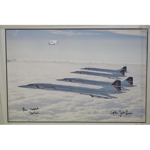 510 - Concorde - Limited Edition Photograph taken by Adrian Meredith titled ' The Four Concordes  signed b... 