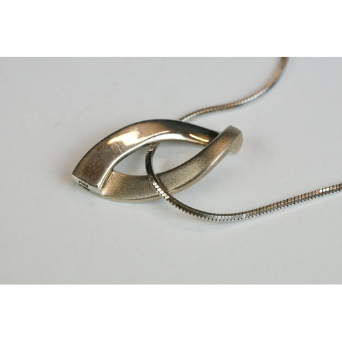 227 - Sterling Silver Pendant on Sterling Silver Chain