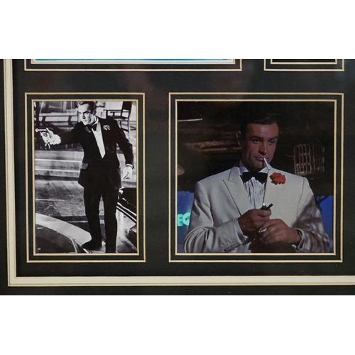 512 - James Bond - Montage of images of Sean Connery and small reproduction James Bond Film Posters togeth... 