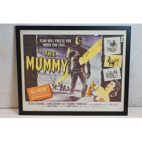 516 - Replica ' The Mummy ' Film Poster, ' The Thing ' Film Poster and Kurt Cobain Poster, largest 85cm x ... 