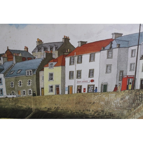 162 - National Savings poster from a painting by Martina Selway, depicting The Post Office at St Monans, F... 