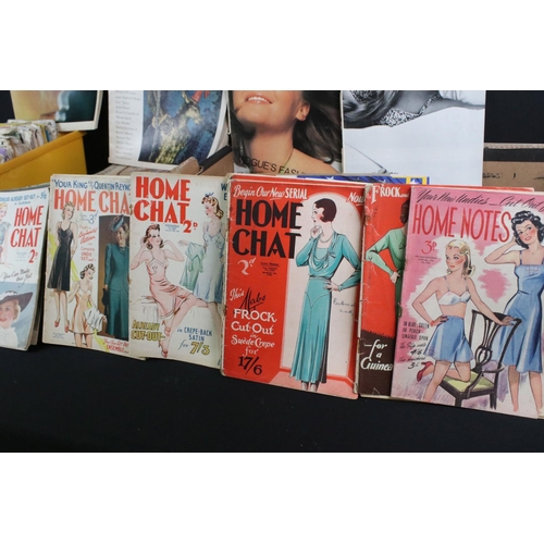 368 - Two Boxes of Vintage Magazines and Sewing Patterns, including some Vogue