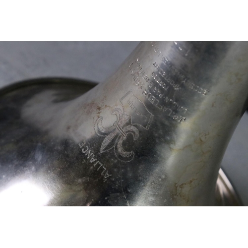 371 - Silver Plated ' Alliance ' Euphonium Horn by Lafleur & Sons Ltd and imported by Boosey & Hawkes, ser... 