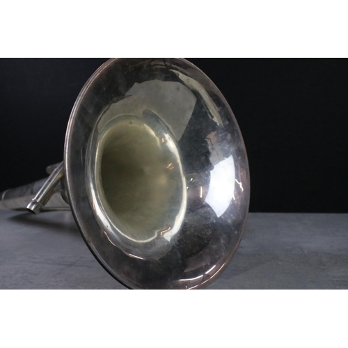 371 - Silver Plated ' Alliance ' Euphonium Horn by Lafleur & Sons Ltd and imported by Boosey & Hawkes, ser... 