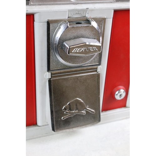 384 - ' Northern Beaver ' Coin Slot Bubble Gum Vending Machine, 76cm high