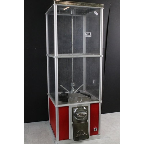 384 - ' Northern Beaver ' Coin Slot Bubble Gum Vending Machine, 76cm high