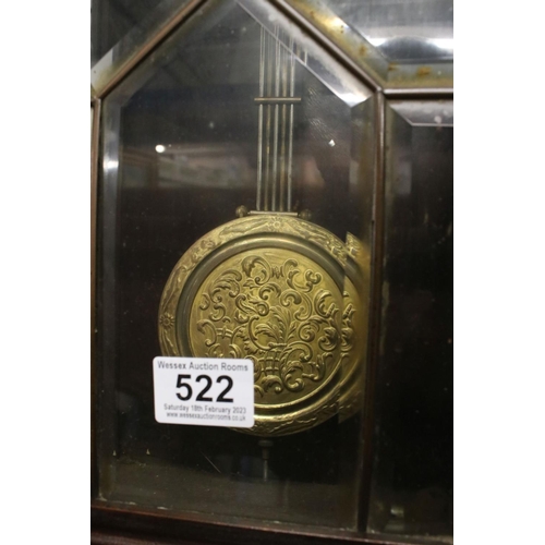 522 - Victorian ' Fears Ltd of Bristol ' Vienna style Wall Clock, 8 day, the case surmounted by a carved p... 