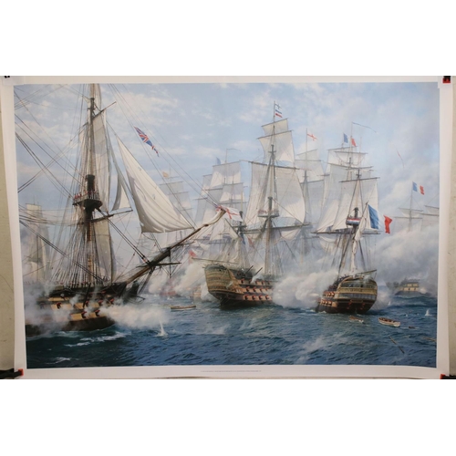 467 - Steven Dews (British b. 1949) Gouttelette Limited Edition Print titled ' Temeraire opens fire, Battl... 