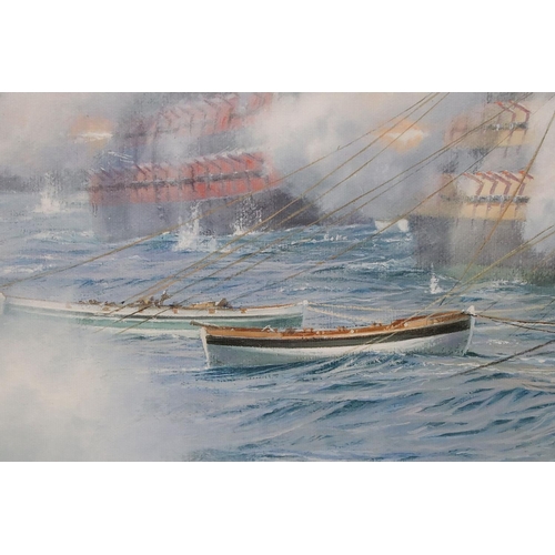 467 - Steven Dews (British b. 1949) Gouttelette Limited Edition Print titled ' Temeraire opens fire, Battl... 