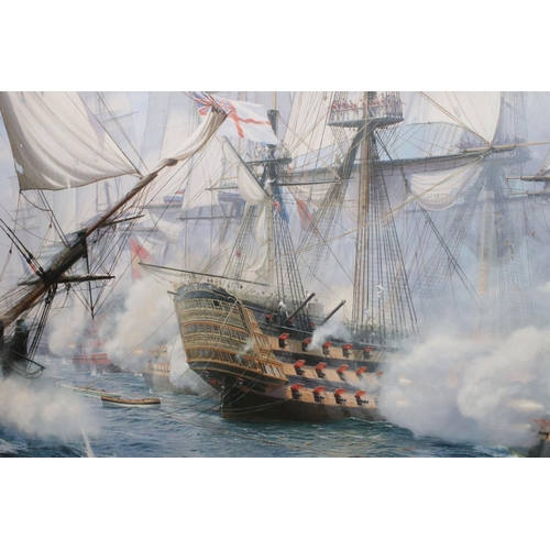 467 - Steven Dews (British b. 1949) Gouttelette Limited Edition Print titled ' Temeraire opens fire, Battl... 