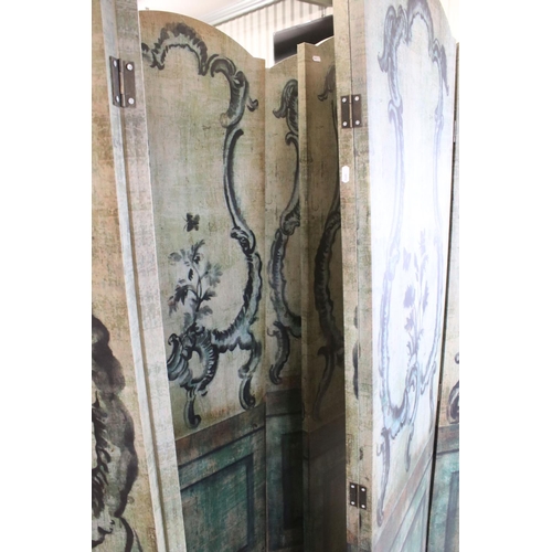 541 - Three 3 Fold Dressing Screens in the 19th century style, each panel 181cm high x 50cm wide together ... 