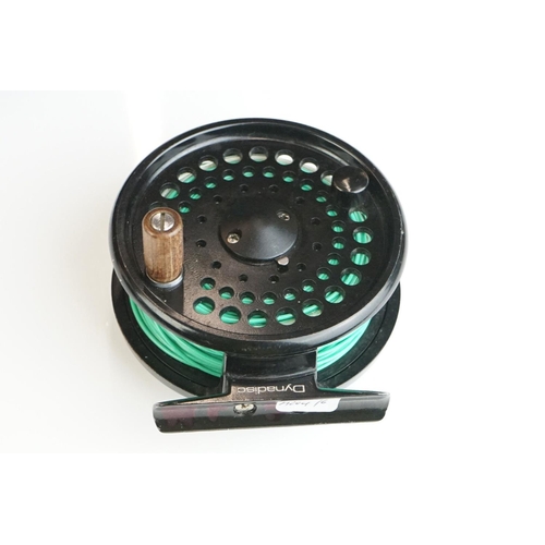 334 - Three Ron Thompson Dynadisc WF71 fly fishing reels in own pouches, size 6/7, plus another Ron Thomps... 