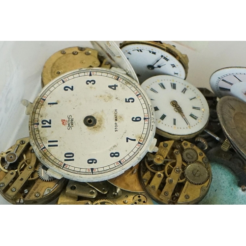 336 - Collection of vintage watch dials and movements, to include ceramic