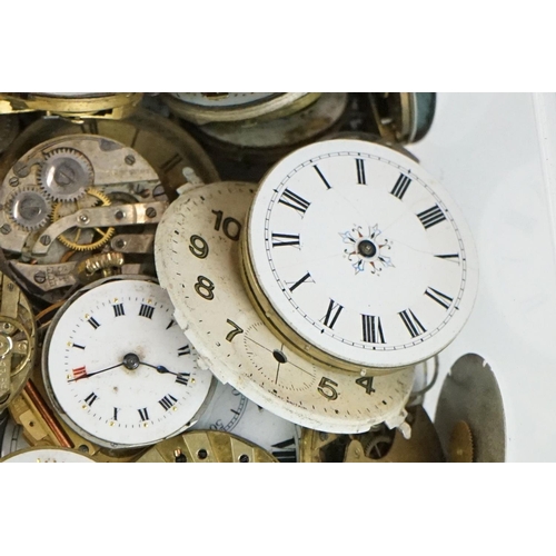 336 - Collection of vintage watch dials and movements, to include ceramic