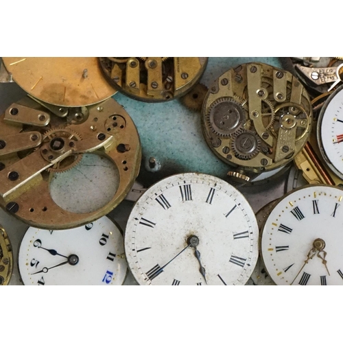 336 - Collection of vintage watch dials and movements, to include ceramic