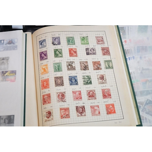 448 - A large collection of mainly British and commonwealth stamps contained within over ten albums togeth... 