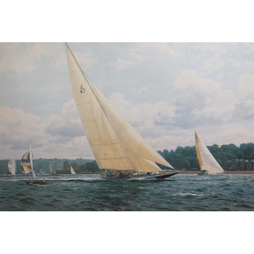 463 - Steven Dews (British b.1949) Signed Limited Edition Print titled ' Valsheda Sail Trials. Solent. C19... 