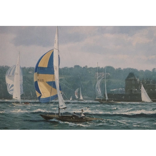 463 - Steven Dews (British b.1949) Signed Limited Edition Print titled ' Valsheda Sail Trials. Solent. C19... 