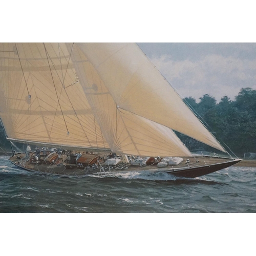 463 - Steven Dews (British b.1949) Signed Limited Edition Print titled ' Valsheda Sail Trials. Solent. C19... 