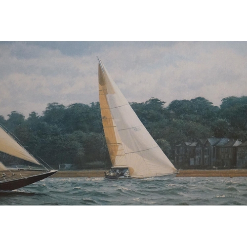 463 - Steven Dews (British b.1949) Signed Limited Edition Print titled ' Valsheda Sail Trials. Solent. C19... 