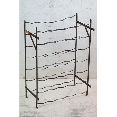 617 - French ' Rigidex ' Metal Wine Rack, 52cm wide x 71cm high