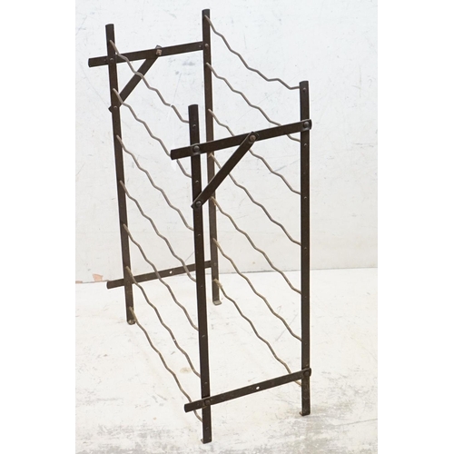 617 - French ' Rigidex ' Metal Wine Rack, 52cm wide x 71cm high