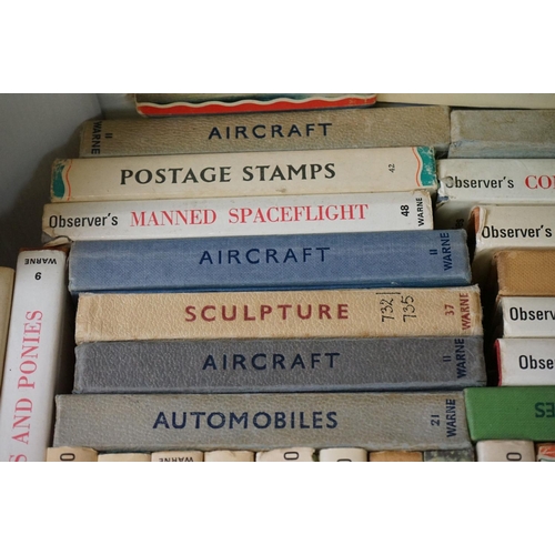 453 - A large collection of approx fifty two Warne Observers books, most with dust jackets,