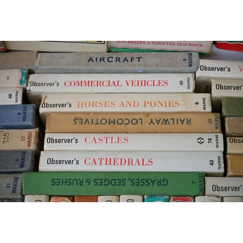 453 - A large collection of approx fifty two Warne Observers books, most with dust jackets,