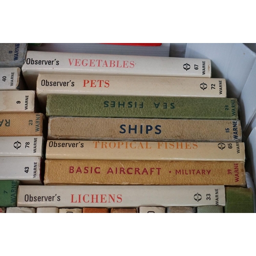 453 - A large collection of approx fifty two Warne Observers books, most with dust jackets,