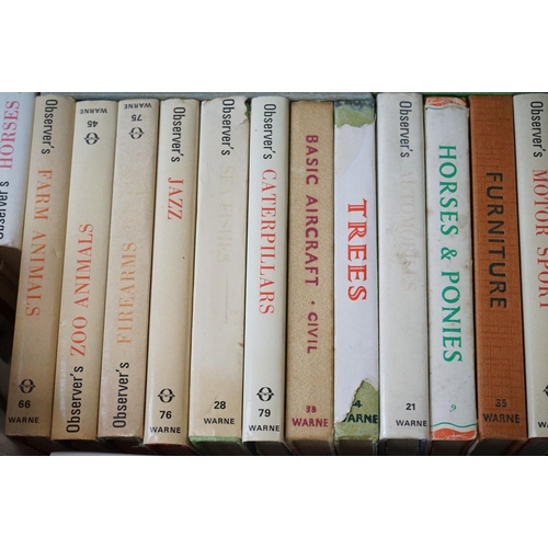 453 - A large collection of approx fifty two Warne Observers books, most with dust jackets,