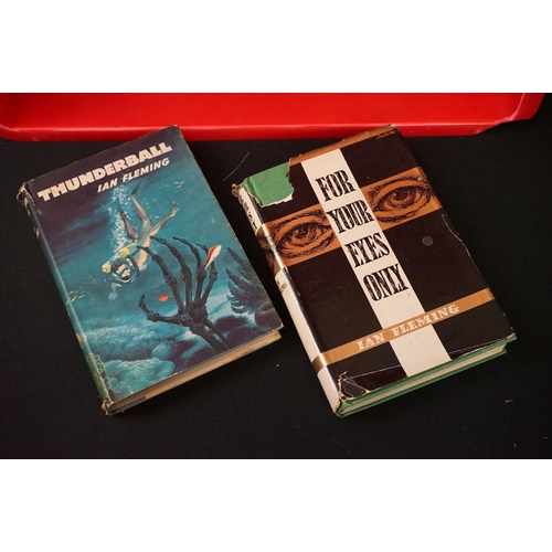 456 - A collection of approx twenty four Ian Fleming James Bond books, most with dust jackets, to include ... 