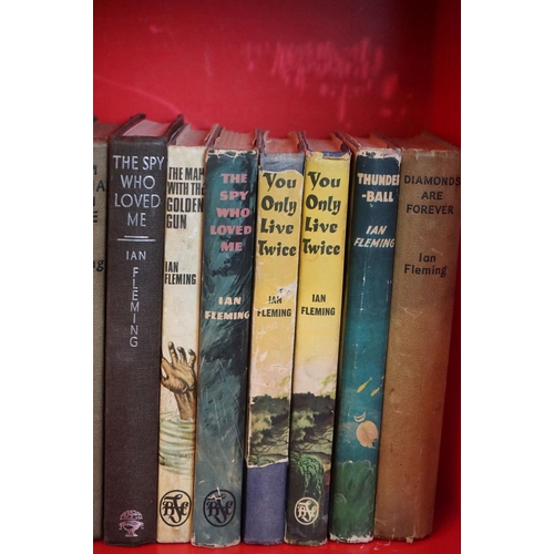 456 - A collection of approx twenty four Ian Fleming James Bond books, most with dust jackets, to include ... 