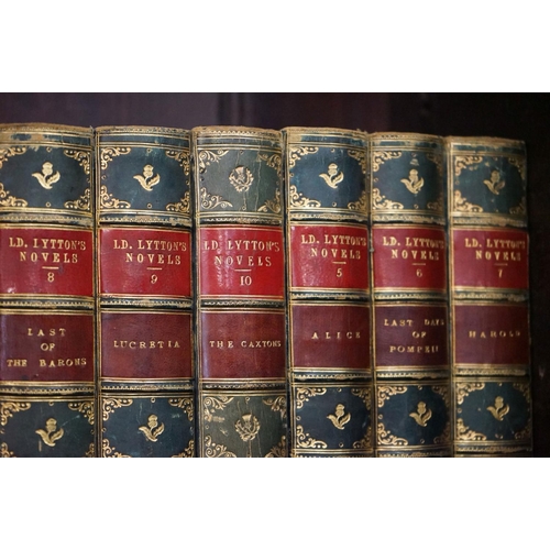 457 - A set of twenty six novels by Lord Lynton, published by George Routledge & sons 1875.