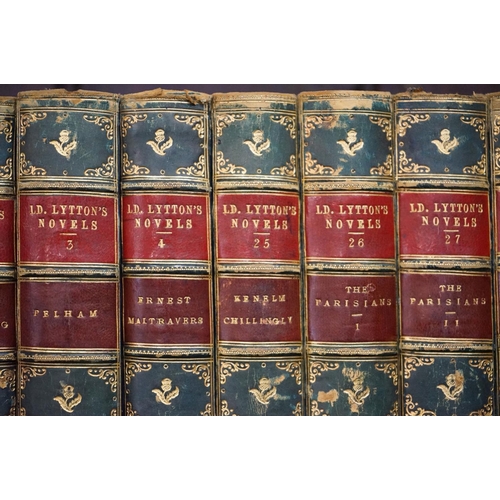 457 - A set of twenty six novels by Lord Lynton, published by George Routledge & sons 1875.