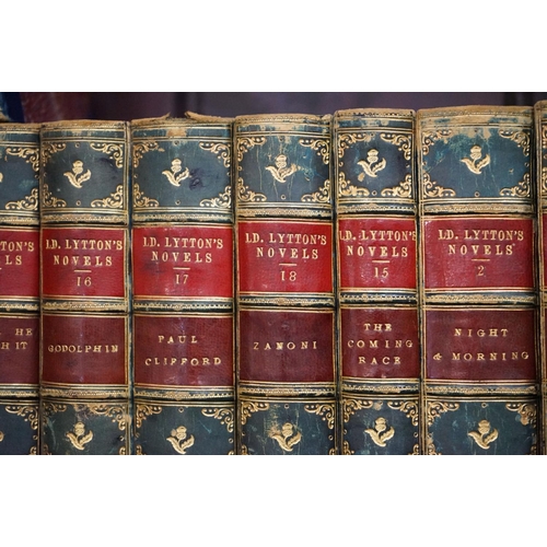 457 - A set of twenty six novels by Lord Lynton, published by George Routledge & sons 1875.