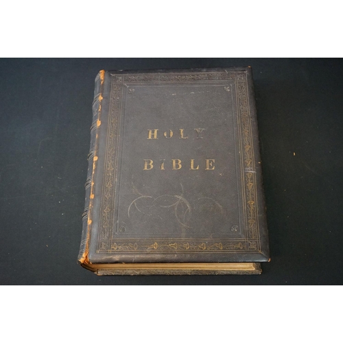 458 - Two antique 19th century family Bibles.